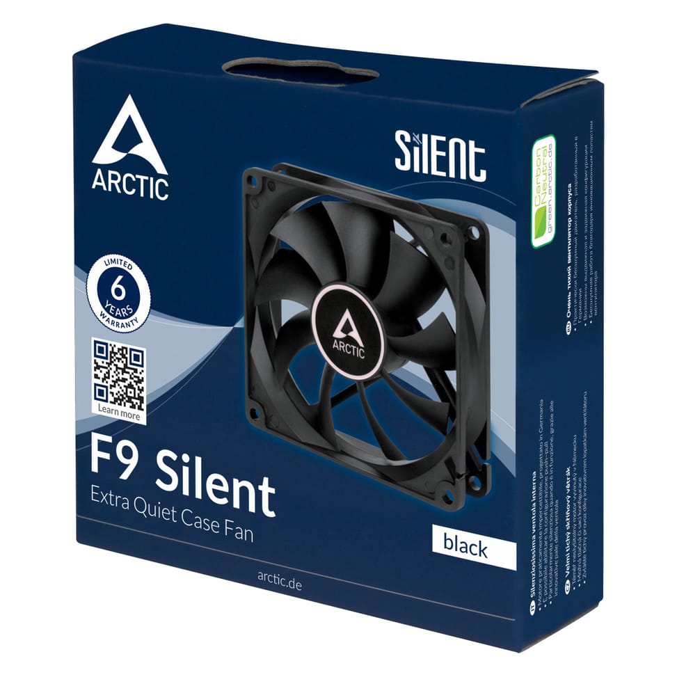 ARCTIC F9 Silent Boitier PC Ventilateur 9,2 cm Noir 1 pièce(s) (ACFAN00211A) — image 4