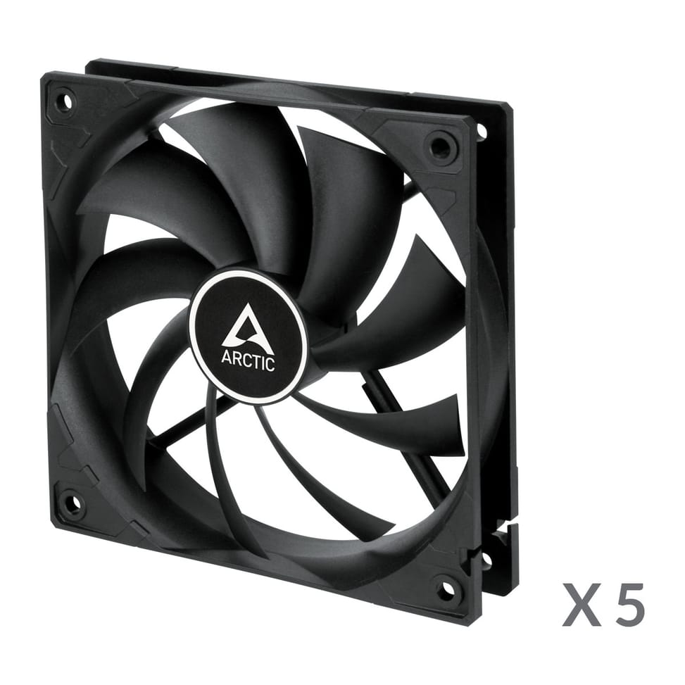 ARCTIC F12 Boitier PC Ventilateur 12 cm Noir 5 pièce(s) (ACFAN00248A) — image 2