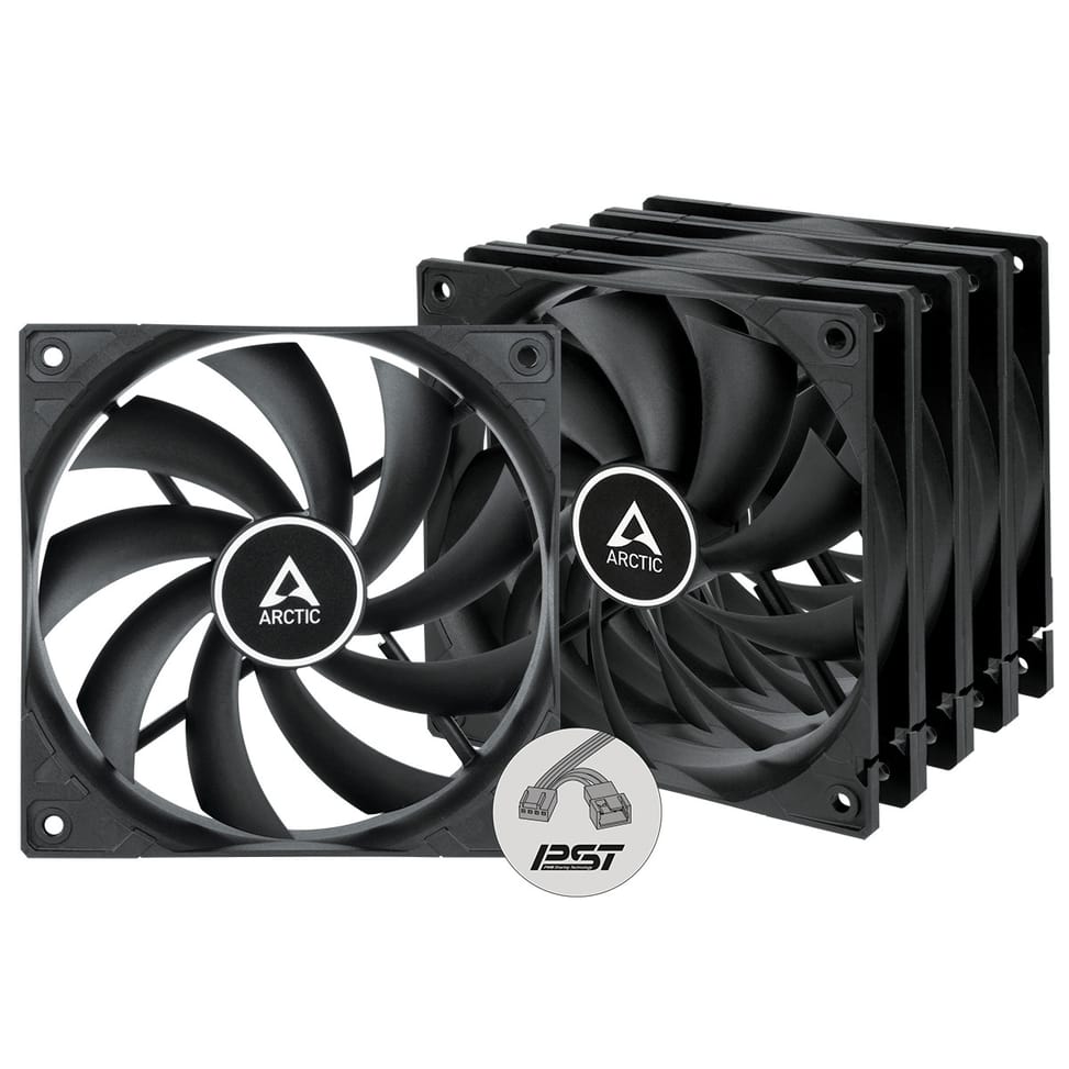 ARCTIC F12 PWM PST Boitier PC Ventilateur 12 cm Noir 5 pièce(s) (ACFAN00250A) — image 1