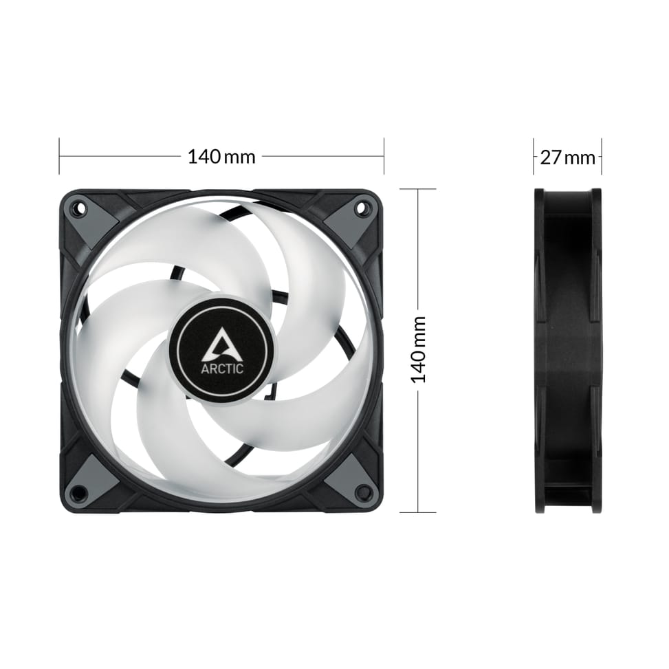 ARCTIC P14 PWM PST A-RGB 0dB Boitier PC Ventilateur 14 cm Noir 1 pièce(s) (ACFAN00239A) — image 4