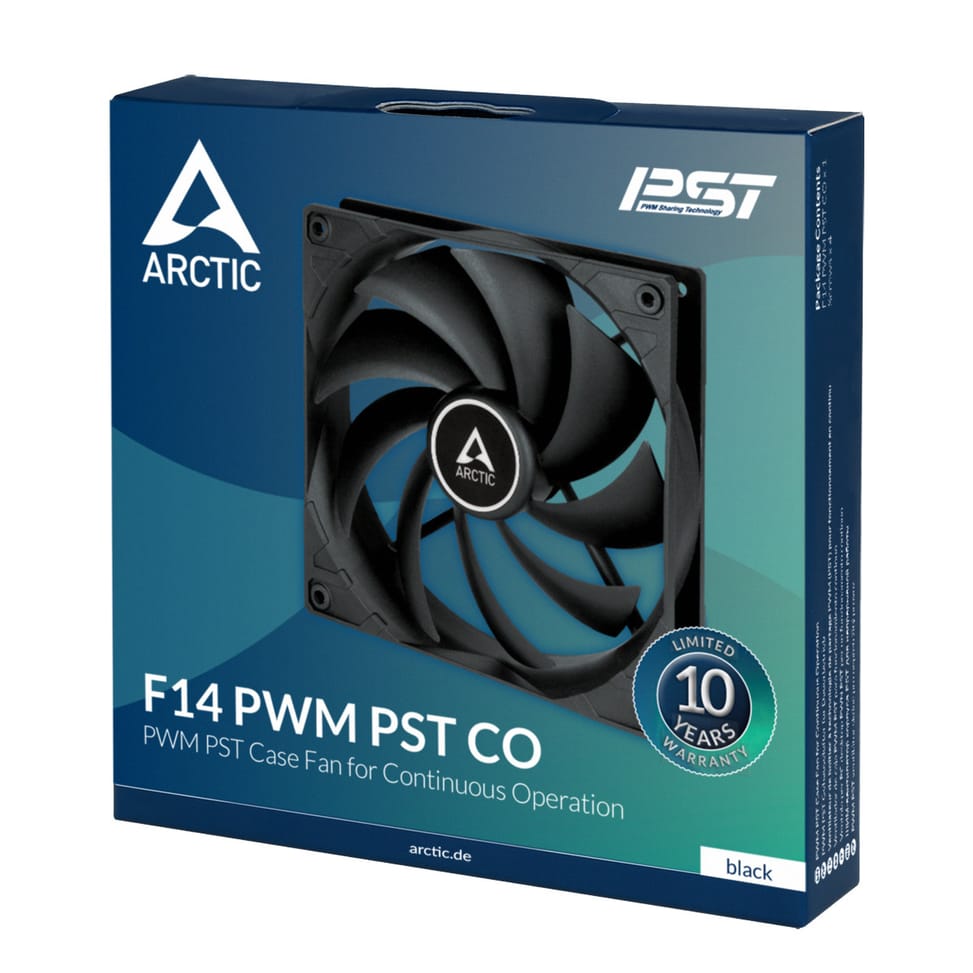 ARCTIC F14 PWM PST CO Boitier PC Ventilateur 14 cm Noir 1 pièce(s) (ACFAN00220A) — image 4