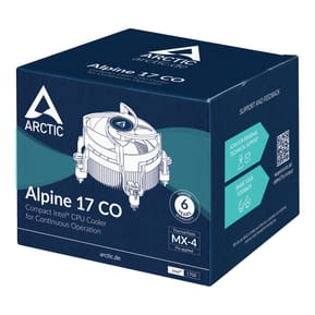 ARCTIC Alpine 17 CO Processeur Refroidisseur d'air 9,2 cm Noir, Argent 1 pièce(s) (ACALP00041A) — image 7