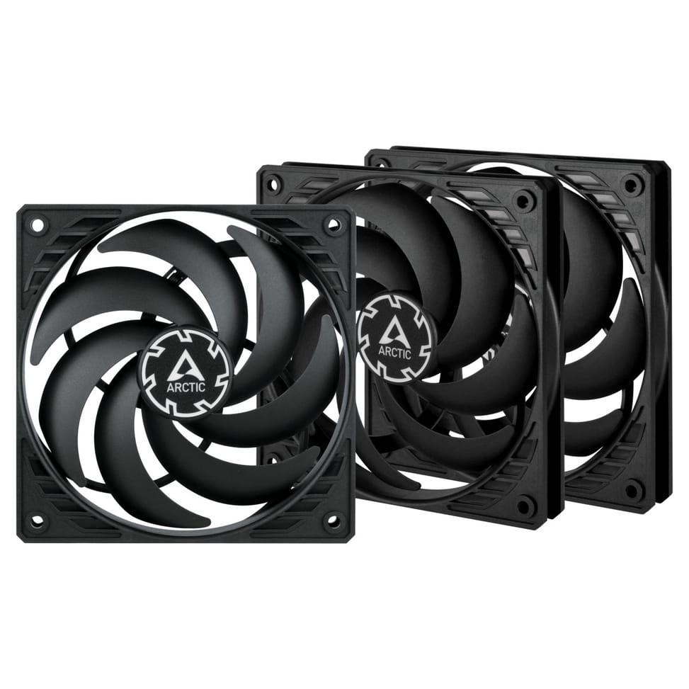 ARCTIC P12 Slim PWM PST Boitier PC Ventilateur 12 cm Noir 3 pièce(s) (ACFAN00275A) — image 1