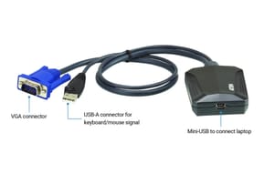 ATEN Adaptateur chariot de sécurité console KVM USB pour ordinateur portable (CV211-AT) — image 5