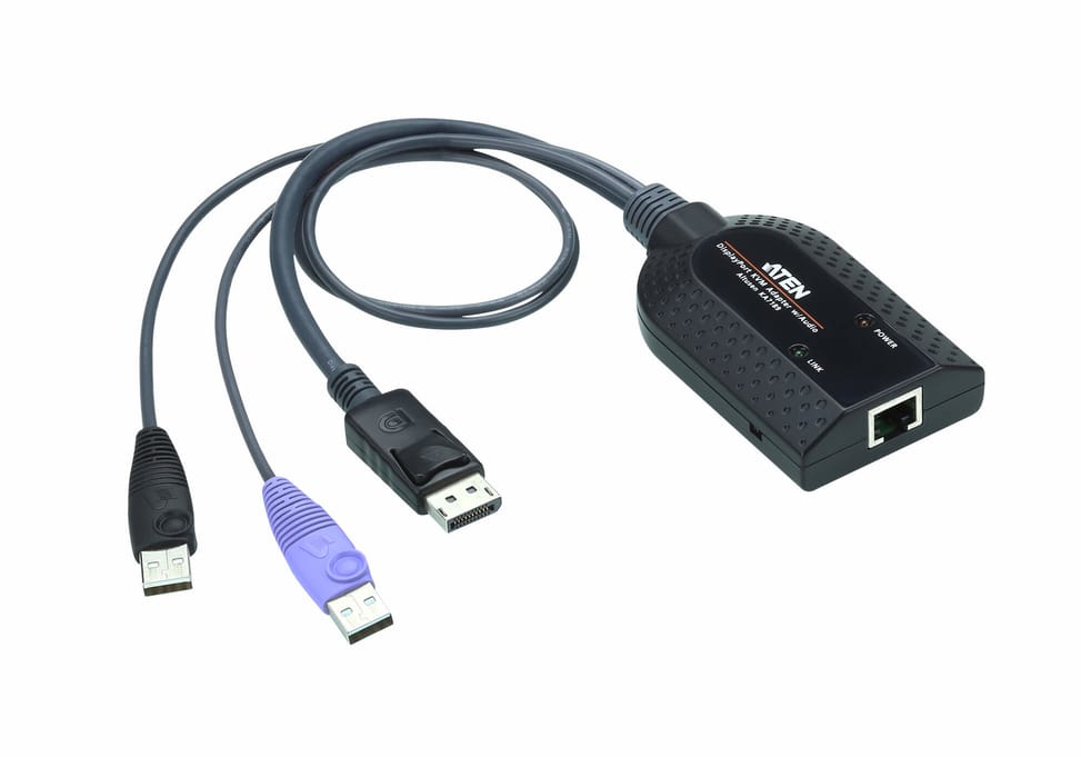 ATEN Adaptateur KVM de média virtuel DisplayPort USB (prend en charge lecteur de carte à puce et désembeddeur audio) — image 1