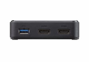 ATEN UH3233 Avec fil USB 3.2 Gen 1 (3.1 Gen 1) Type-C Noir Mini-station double-HDMI USB-C (UH3233-AT) — image 2