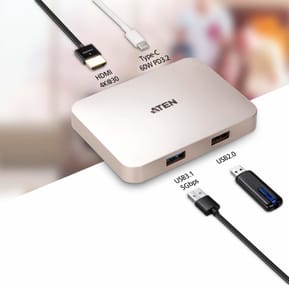 ATEN Mini-station USB-C 4K Ultra avec transfert de l’alimentation (UH3235-AT) — image 3