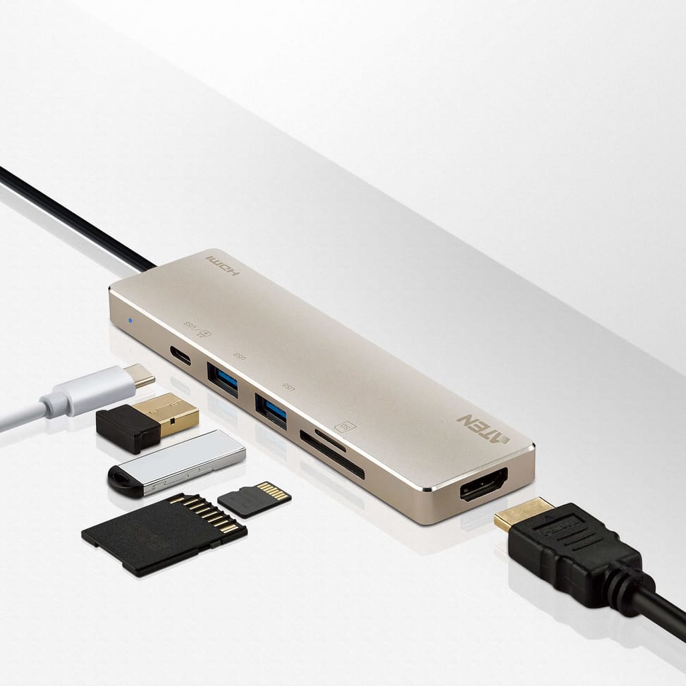 ATEN Mini station d’accueil multiport USB-C avec transfert de puissance (UH3239-AT) — image 4