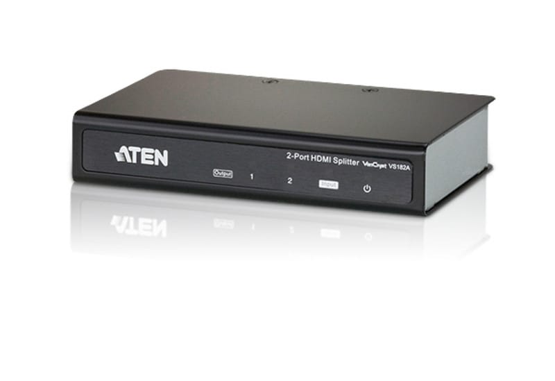 ATEN Séparateur HDMI 4K 2 ports 10.2 Gb/s, 340 MHz, 2x HDMI, HDCP, 125x80x25 mm  (VS182A-AT-G) — image 1