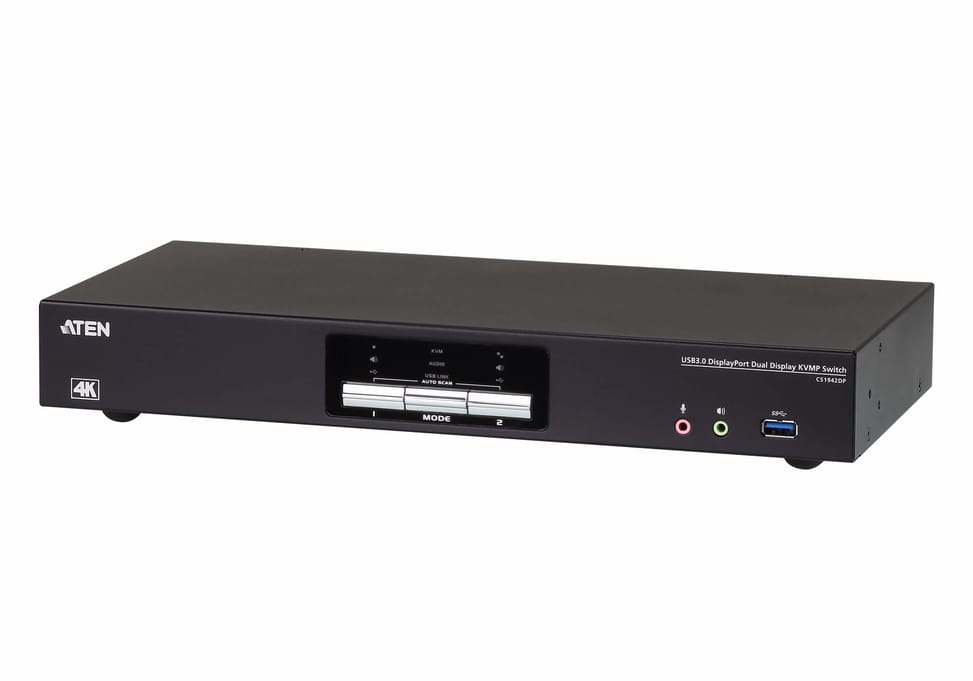 ATEN Commutateur KVMP™ deux affichage DisplayPort 4K 2 ports USB 3.0 (CS1942DP-AT-G) — image 1