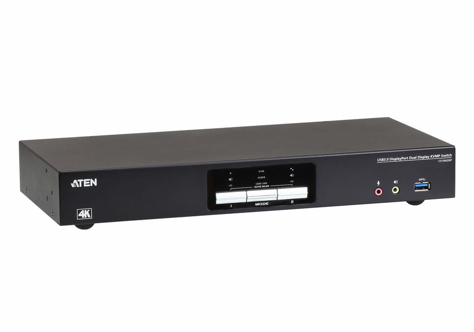 ATEN Commutateur KVMP™ deux affichage DisplayPort 4K 2 ports USB 3.0 (CS1942DP-AT-G) — image 4