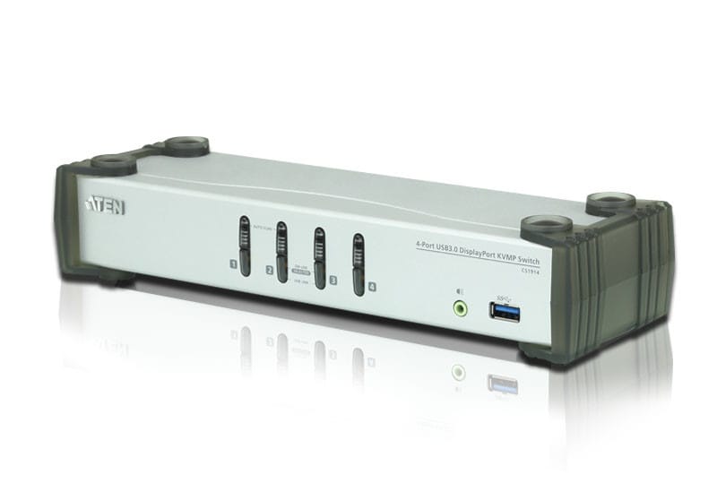 ATEN Commutateur KVMP™ DisplayPort 4 ports USB 3.0 (câbles inclus) (CS1914-AT-G) — image 1