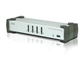 ATEN Commutateur KVMP™ DisplayPort 4 ports USB 3.0 (câbles inclus) (CS1914-AT-G)