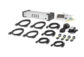 ATEN Commutateur KVMP™ DisplayPort 4 ports USB 3.0 (câbles inclus) (CS1914-AT-G) — image 4