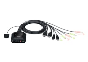 ATEN Commutateur KVM câble HDMI 4K USB 2 ports avec sélecteur de port distant (CS22H-AT)