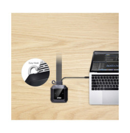 Switch KVM ATEN CS52DP - 2 Ports DisplayPort Et USB-C - Commutation 4K 60Hz - Pour Bureau Hybride