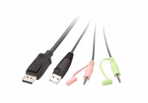 ATEN Commutateur KVM câble DisplayPort USB 2 ports avec sélecteur de port distant (CS22DP-AT) — image 2