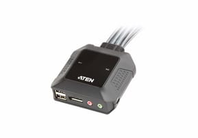 ATEN Commutateur KVM câble DisplayPort USB 2 ports avec sélecteur de port distant (CS22DP-AT) — image 3