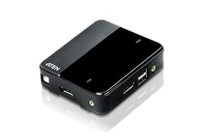 ATEN Commutateur KVM DisplayPort/audio USB 2 ports (4K pris en charge et câbles inclus) (CS782DP-AT)