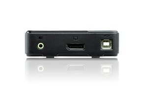 ATEN Commutateur KVM DisplayPort/audio USB 2 ports (4K pris en charge et câbles inclus) (CS782DP-AT) — image 2