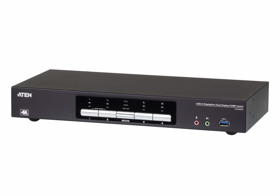 ATEN Commutateur KVMP™ deux affichage DisplayPort 4K 4 ports USB 3.0 (CS1944DP-AT-G) — image 1
