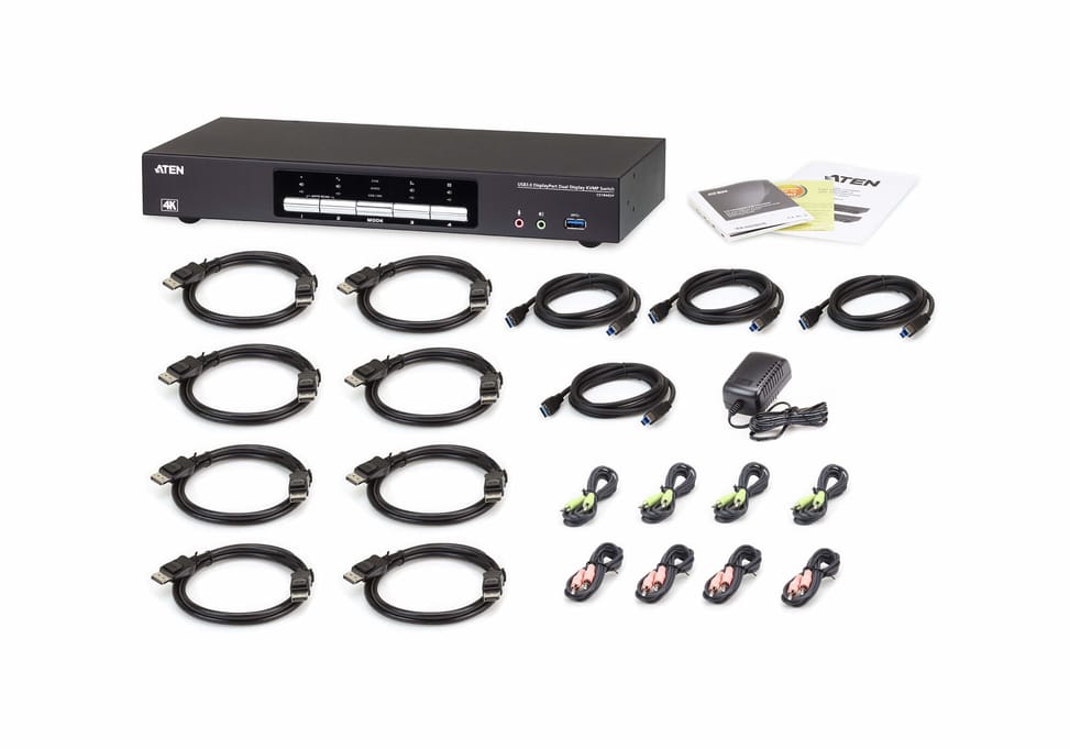 ATEN Commutateur KVMP™ deux affichage DisplayPort 4K 4 ports USB 3.0 (CS1944DP-AT-G) — image 5