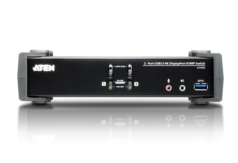 ATEN Commutateur KVMP™ DisplayPort 4K 2 ports USB 3.0 (câbles inclus) (CS1922-AT-G) — image 3