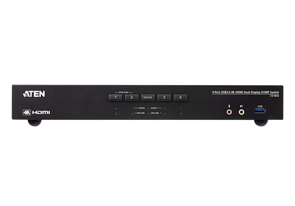 ATEN Commutateur KVMP™ deux affichages HDMI 4K 4 ports USB 3.0 (CS1844-AT-G) — image 3