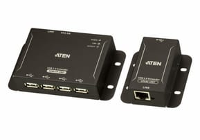 ATEN Système d'extension CAT 5 USB 2.0 à 4 Ports (jusqu'à 50 m) (UCE3250-AT-G)