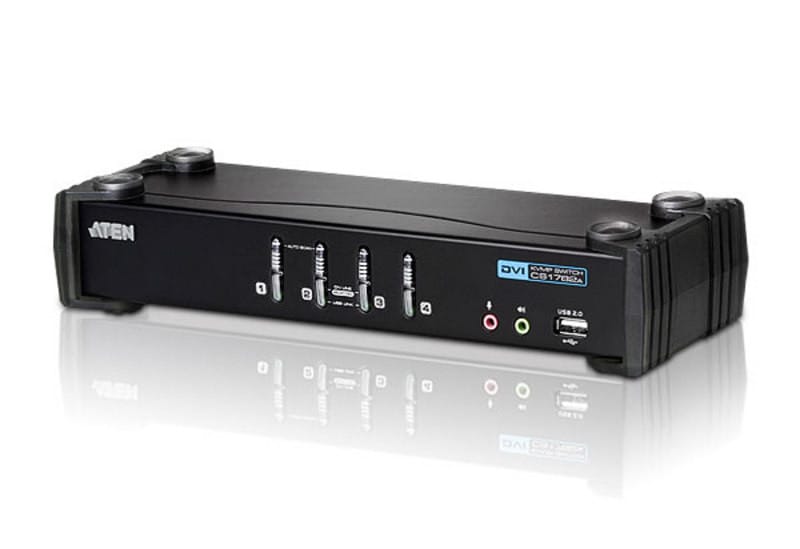 ATEN Commutateur KVMP™ DVI/audio USB 4 ports Commutateur KVMP™ DVI/audio USB 4 ports  (CS1764A-AT-G) — image 1