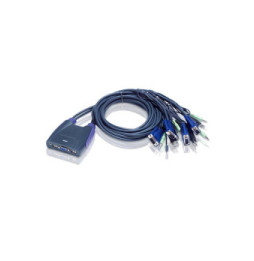 Aten CS84U - Commutateur KVM VGA USB - PS/2 à 4 ports (câbles