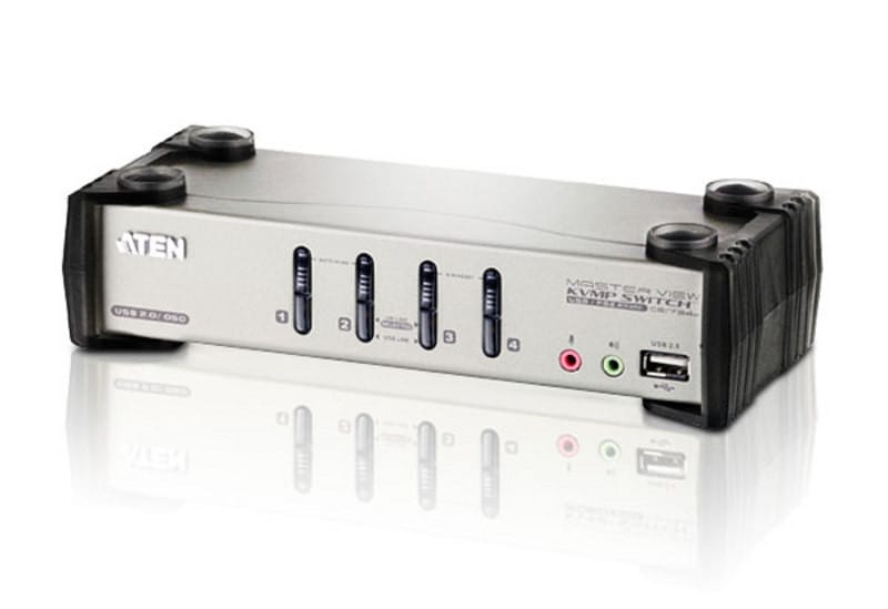 ATEN Commutateur KVMP™ VGA/audio PS/2-USB 4 ports avec OSD (CS1734B-AT-G) — image 1