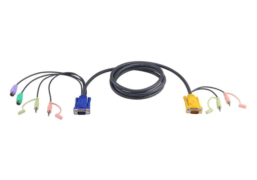 ATEN Câble KVM 3m PS/2 avec SPHD 3 en 1 et audio Câble KVM 3m PS/2 avec SPHD 3 en 1 et audio (2L-5303P) — image 1