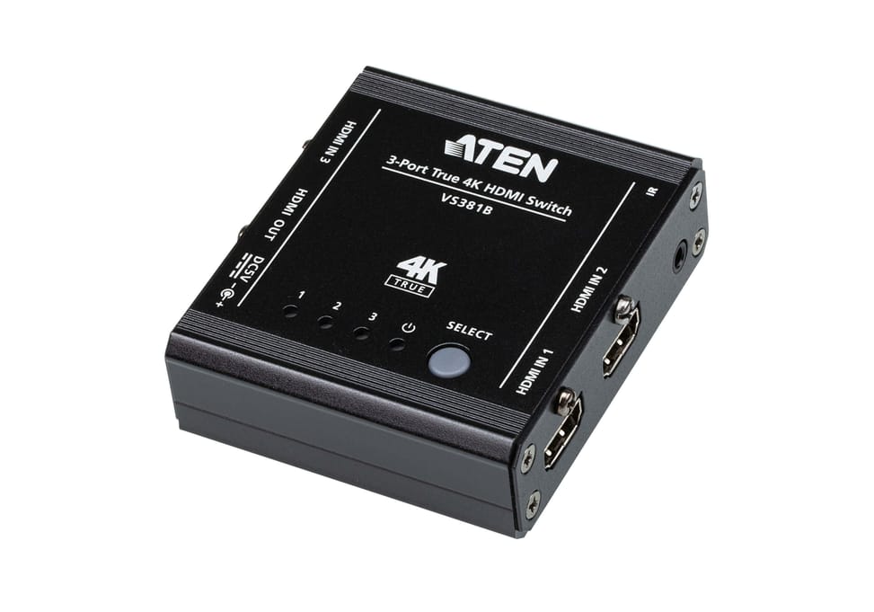 ATEN Commutateur HDMI True 4K à 3 ports Commutateur HDMI True 4K à 3 ports (VS381B) — image 1