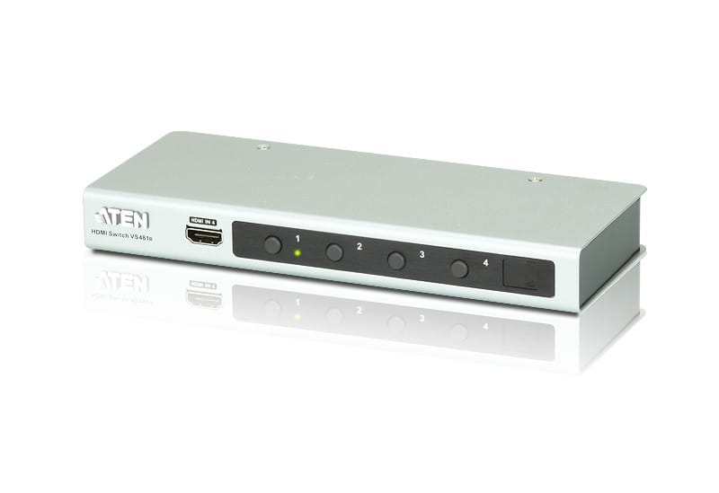 ATEN Commutateur HDMI 4K 4 ports 10.2 Gb/s, 340 MHz, 4x HDMI, HDCP, RS-232, 200x82.5x25 mm  (VS481B-AT-G) — image 1