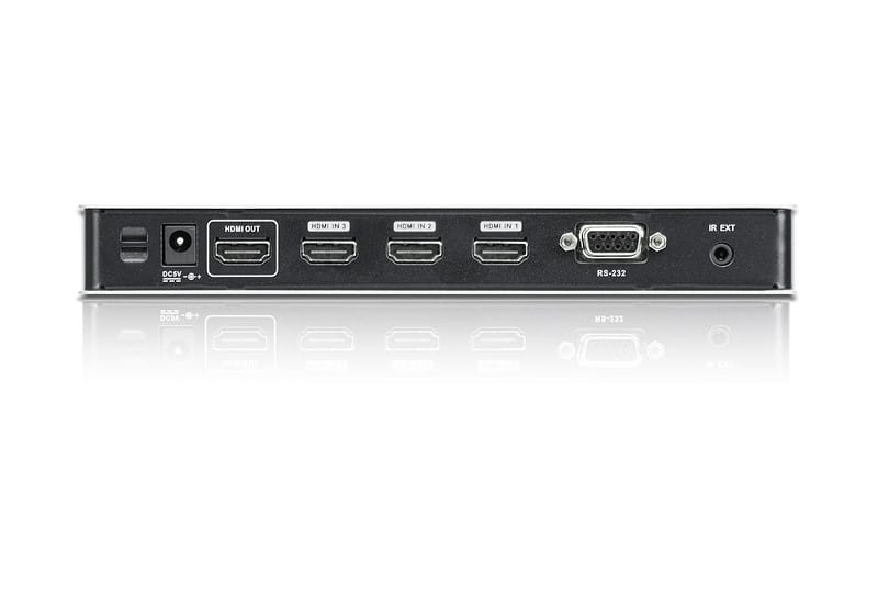 ATEN Commutateur HDMI 4K 4 ports 10.2 Gb/s, 340 MHz, 4x HDMI, HDCP, RS-232, 200x82.5x25 mm  (VS481B-AT-G) — image 2