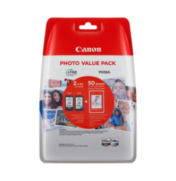 Canon Cartouche d'encre à haut rendement PG-545XL/CL-546XL + Pack économique de papiers photo (8286B006)