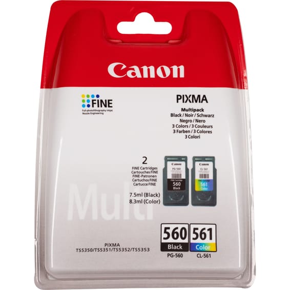 Canon Multipack de cartouches d'encre noire PG-560 et couleur CL-561 (3713C006)