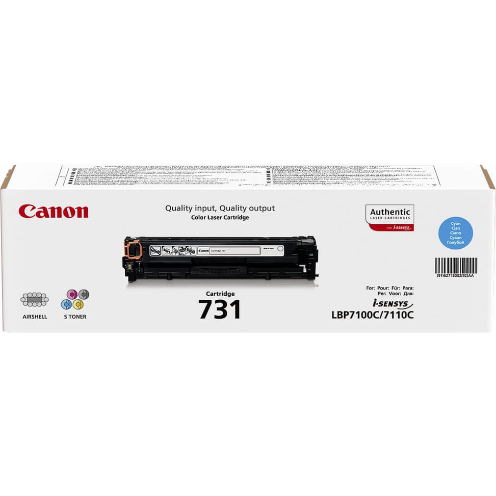 Canon 731 Cartouche de toner 1 pièce(s) Original Cyan 1500 pages, cyan, i-SENSYS LBP7100CN/7110CW (6271B002) — image 2