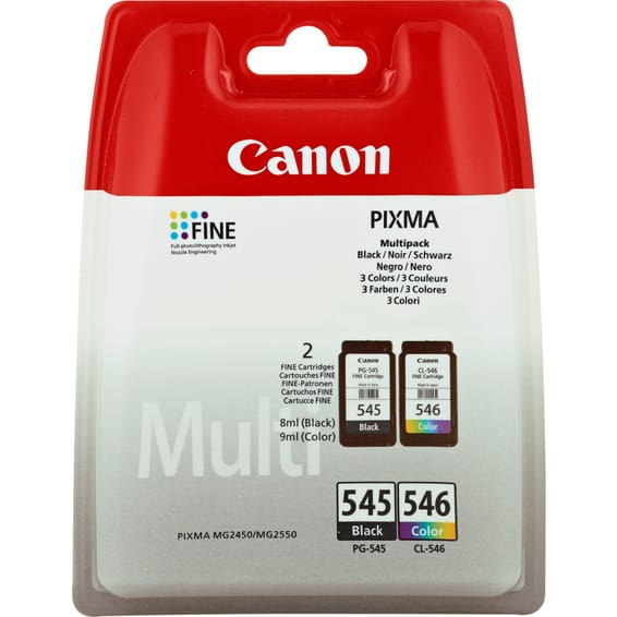 Canon Multipack de cartouches d'encre PG-545/CL-546 BK/C/M/Y (8287B005)