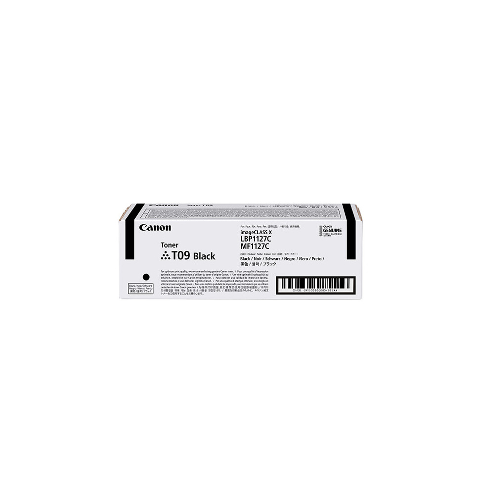Canon TONER T09 BK Cartouche de toner 1 pièce(s) Original Noir (3020C006)