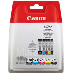 Canon Multipack de cartouches d'encre PGI-570BK / CLI-571 BK/C/M/Y (0372C004)