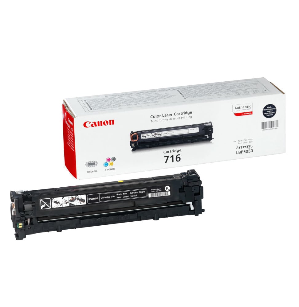 Canon Cartridge 716 Black Cartouche de toner 1 pièce(s) Original Noir Cartridge 716 noir  (1980B002)