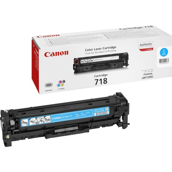 Canon CRG-718 C Cartouche de toner 1 pièce(s) Original Cyan Cartouche toner cyan 718C (2661B002)