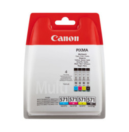 Canon Multipack de cartouches d'encre CLI-571 BK/C/M/Y Multipack de cartouches d'encre  CLI-571 BK/C/M/Y  (0386C005)