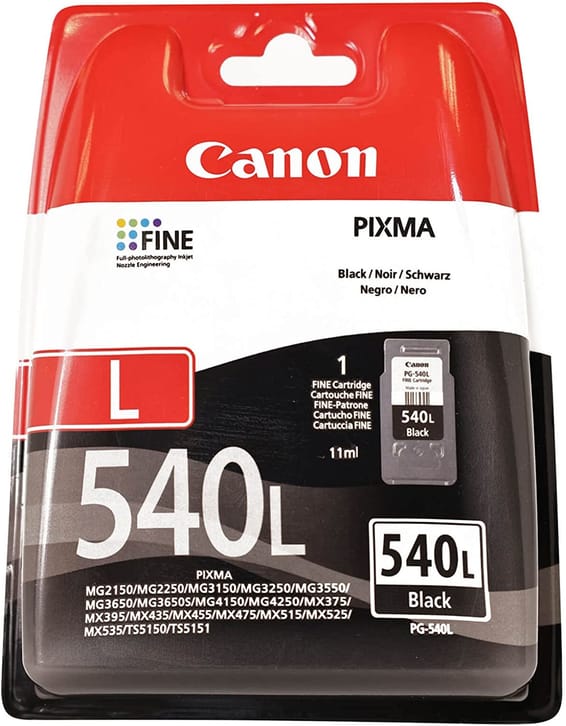 Canon PG-540L cartouche d'encre 1 pièce(s) Original Rendement standard Noir (5224B001)
