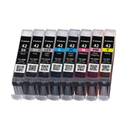 Canon Multipack de 8 cartouche d'encre CLI-42 BK/GY/LGY/C/M/Y/PC/PM (6384B010)
