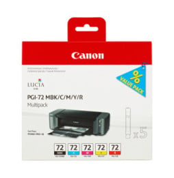 Canon Multipack de cartouches d'encre PGI-72 MBK/C/M/Y/R 5 Multipack de cartouches d'encre  PGI-72 MBK/C/M/Y/R 5  (6402B009)