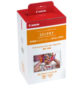 Canon Jeu d'encre couleur et de papier au format 100 x 148 mm RP-108, 108 feuilles (8568B001)