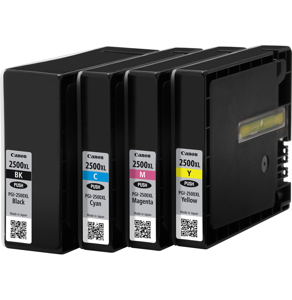 Canon Multipack de cartouches d'encre noire/cyan/magenta/jaune haut rendement PGI-2500XL (9254B004)